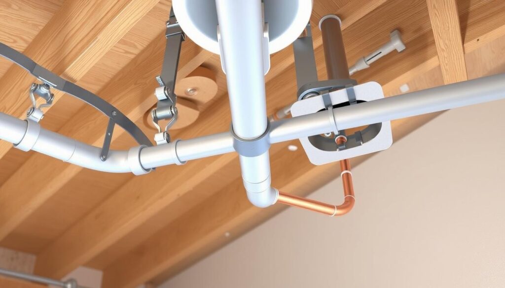 Ceiling Plumbing Installation Support