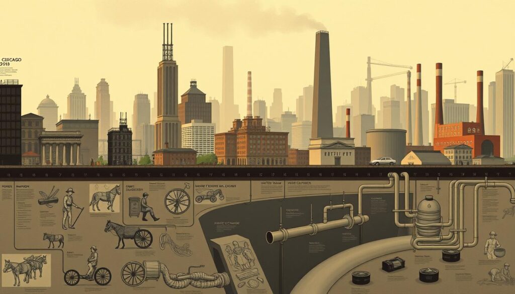Chicago Urban Sanitation Infrastructure Timeline