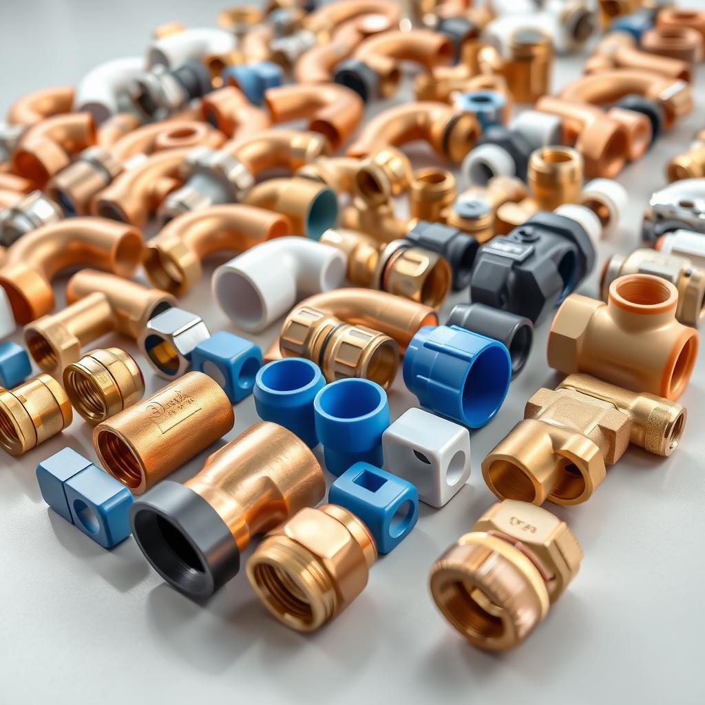 Collection of plumbing fittings and connectors