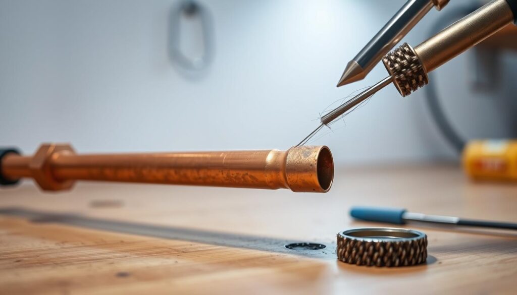 Copper Pipe Preparation for Soldering