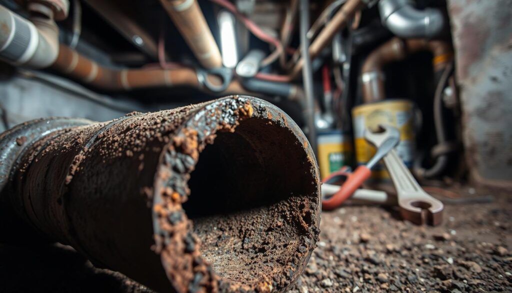 Deteriorating Cast Iron Pipes Inspection