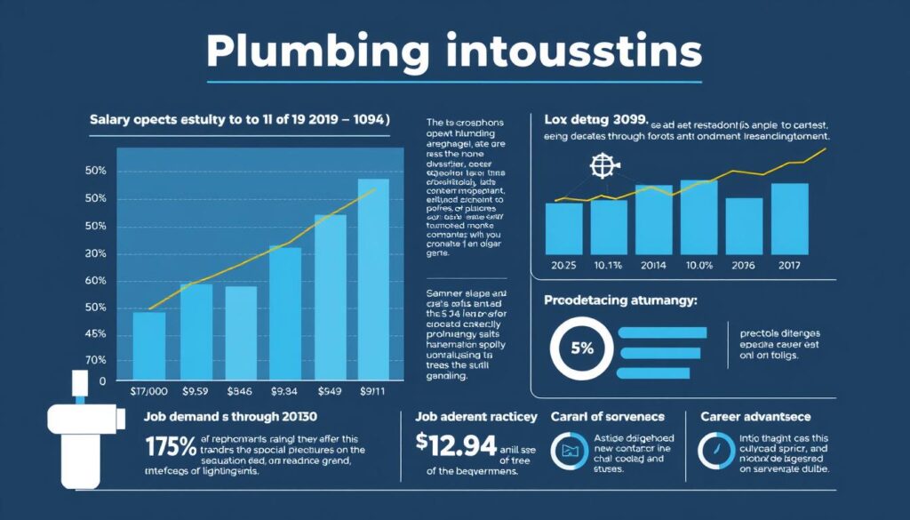 Graph showing plumbing industry growth trends and career opportunities