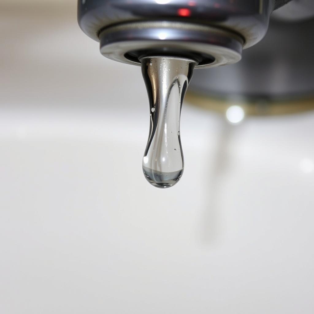 Leaky faucet requiring plumbing repairs and solutions
