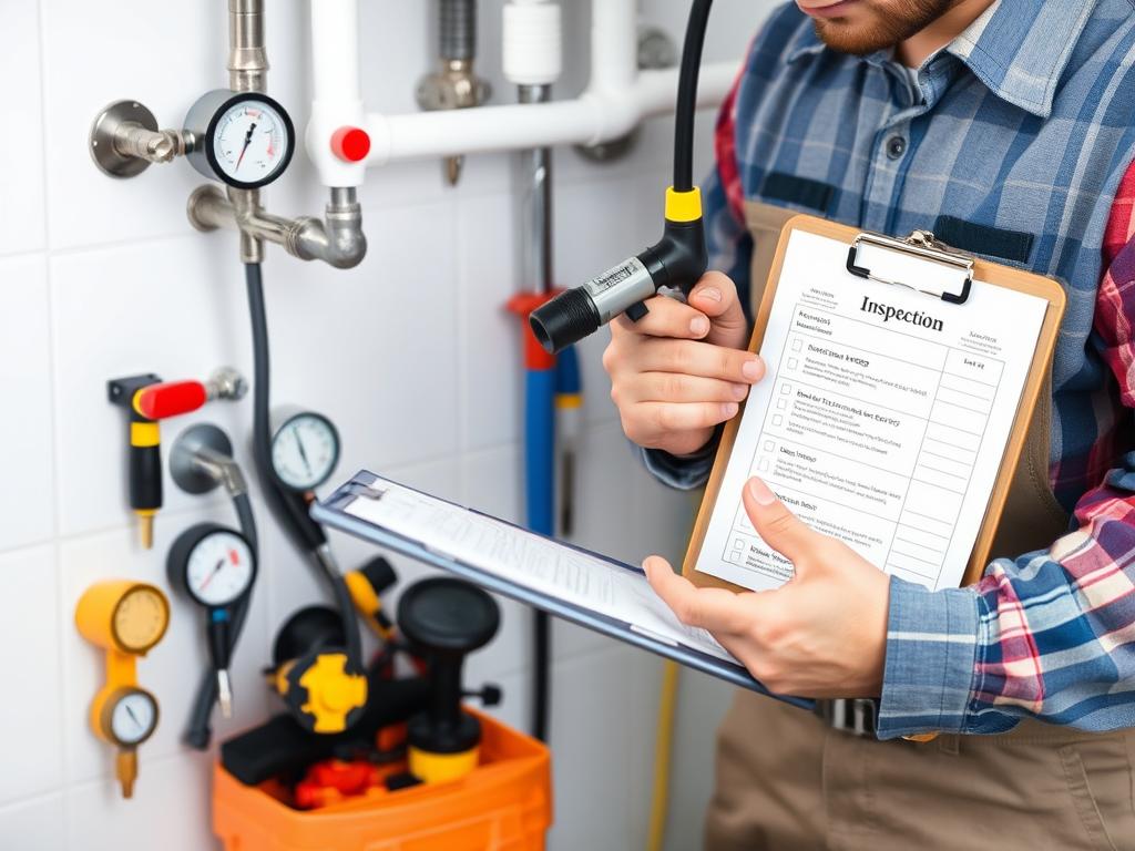 Plumbing inspection process with testing equipment and quality verification from the Plumbing Guide