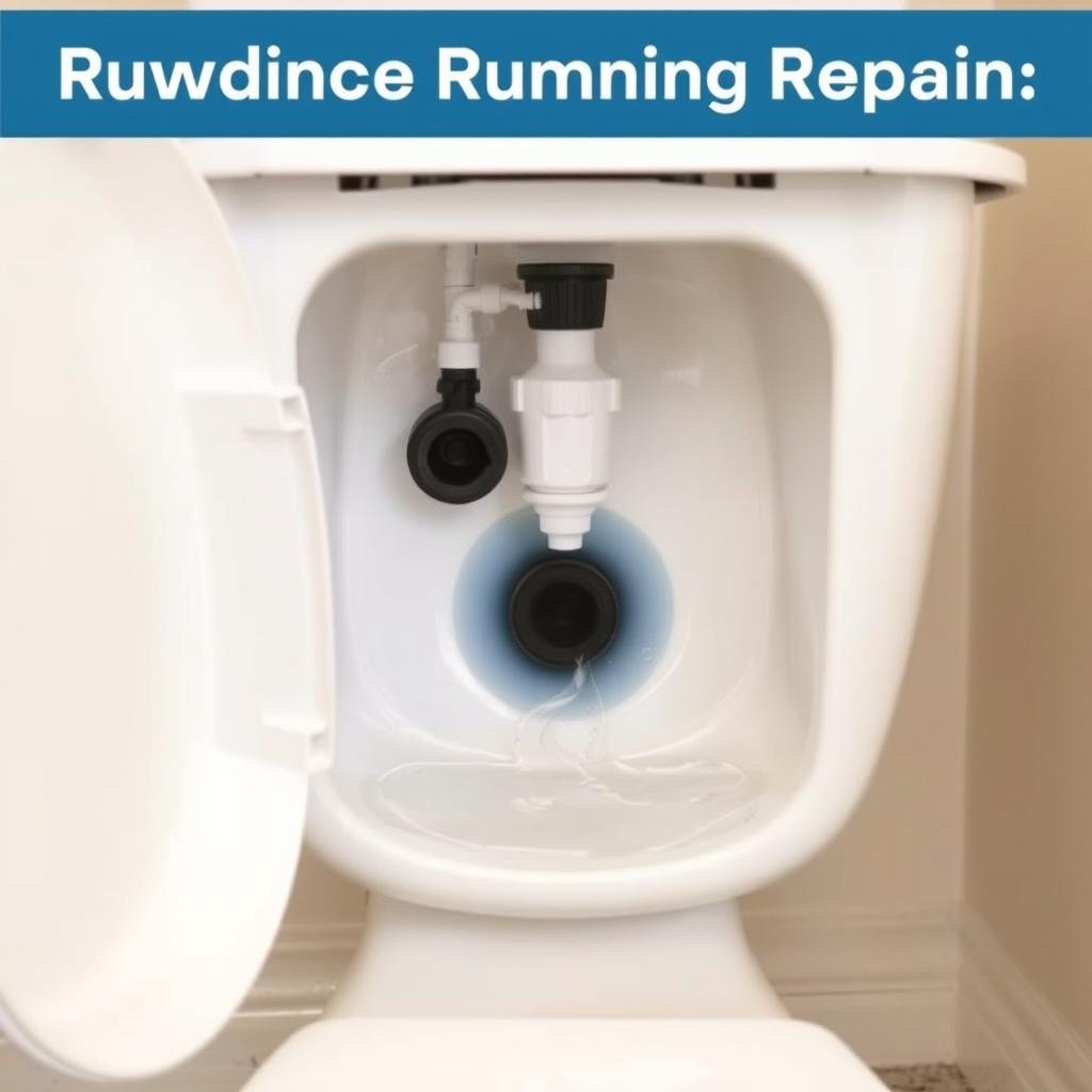 Running toilet requiring plumbing repairs and solutions