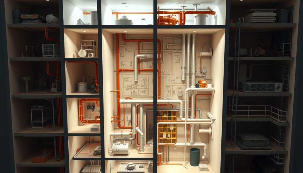 how does plumbing work in an apartment building