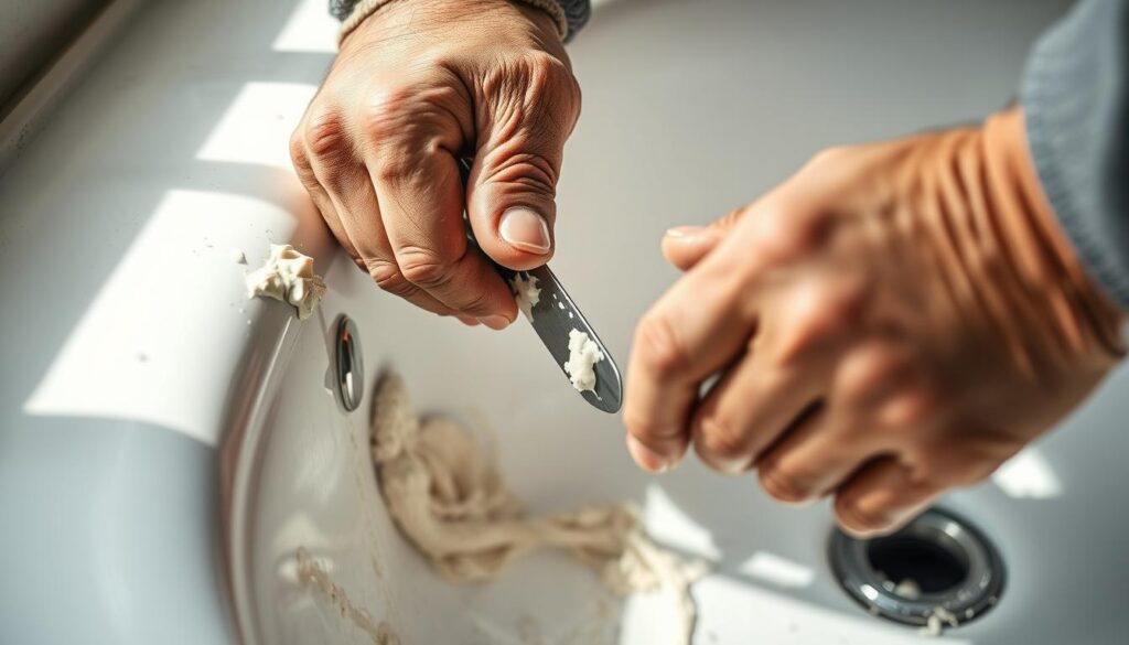 how to remove plumber's putty