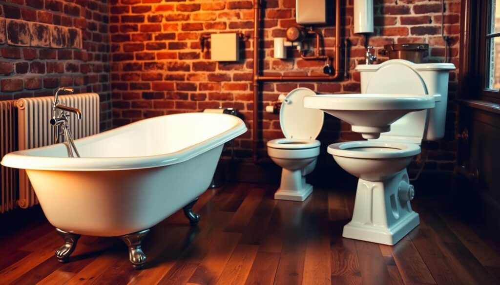 when did indoor plumbing become common in america