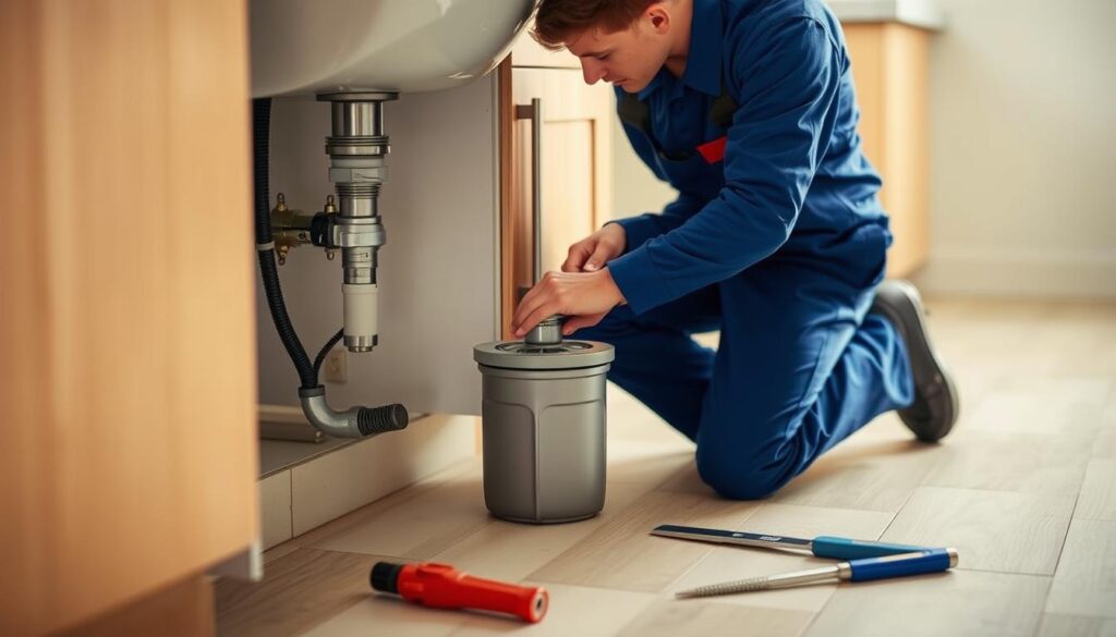 who installs a garbage disposal plumber or electrician