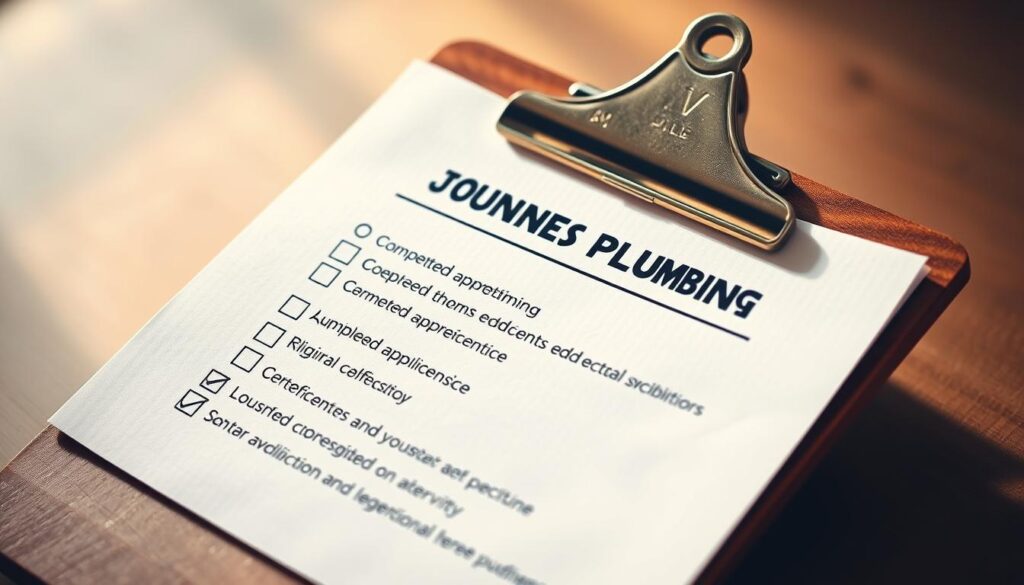 Journeyman Plumber Requirements Checklist