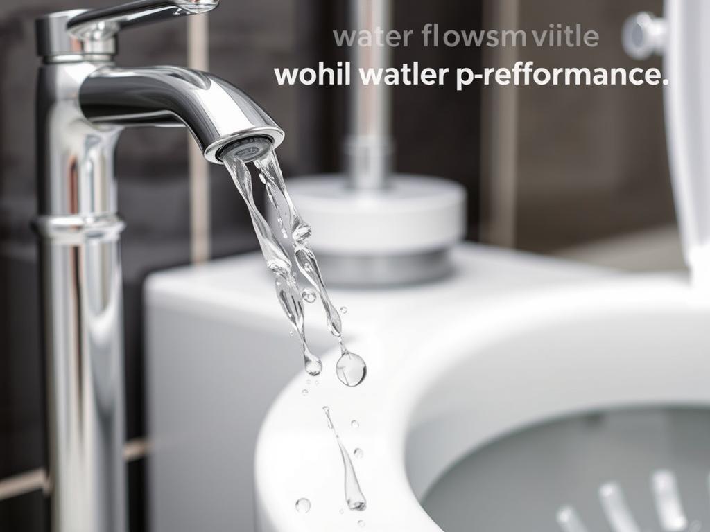 Low-flow plumbing fixtures including faucets and showerheads for water conservation