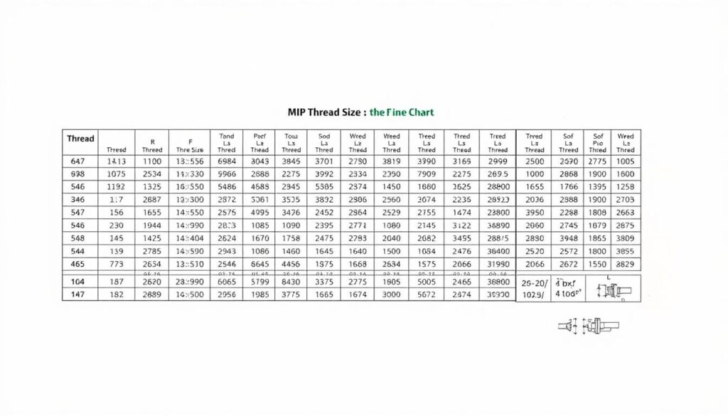MIP Thread Size Chart and Plumbing Specifications MIP Thread Size Chart and Plumbing Specifications
