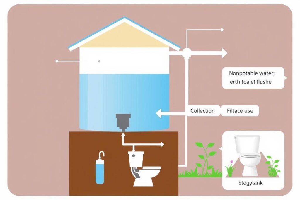 Rainwater harvesting system for sustainable plumbing applications