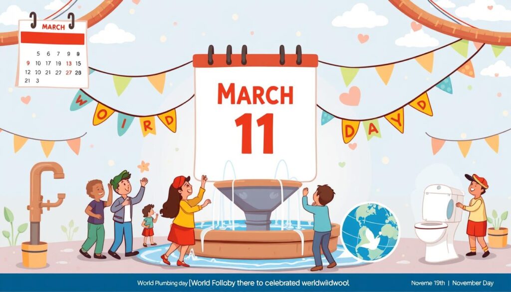 World Plumbing Day celebration showing plumbing fun facts about holidays