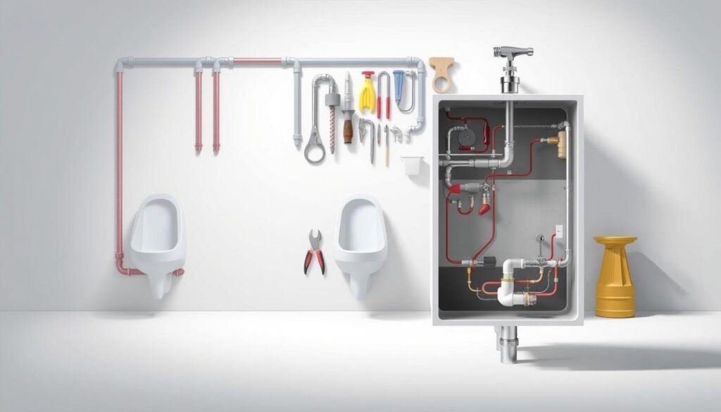 how to plumb a urinal